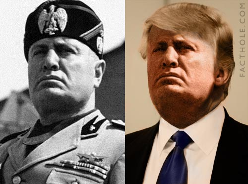 Benito Mussolini and Donald J. Trump